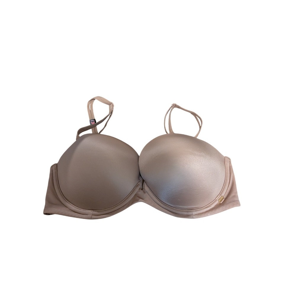 Victoria's Secret Push-Up Bra Women 34D Beige Very Sexy Multi-Way Padded Sleek
